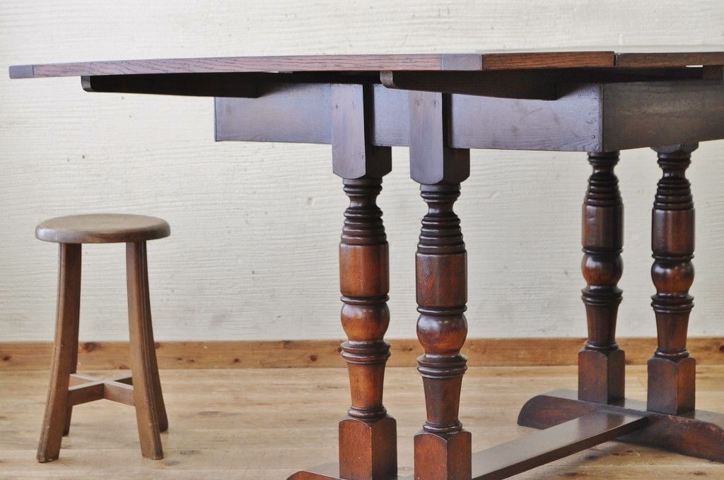 アンティーク家具　1950〜60年頃　イギリス製ドローリーフテーブル