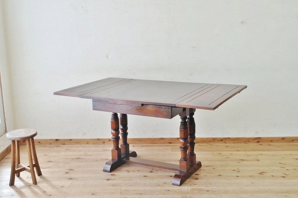 アンティーク家具　1950〜60年頃　イギリス製ドローリーフテーブル