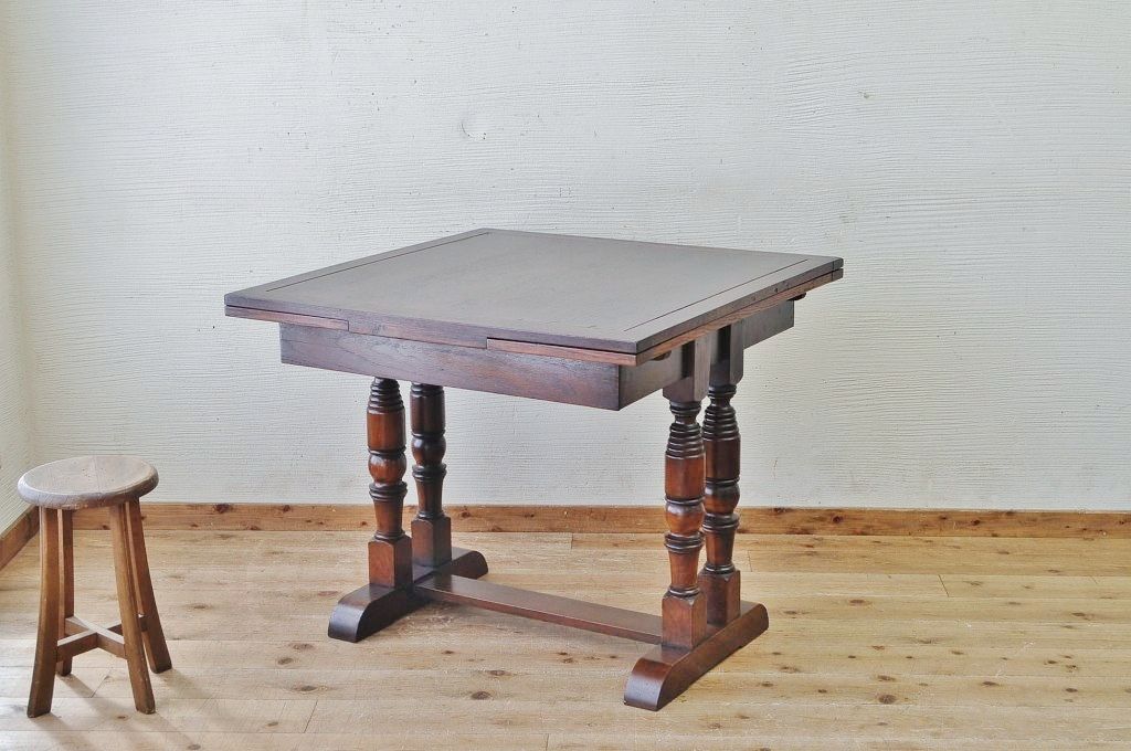 アンティーク家具　1950〜60年頃　イギリス製ドローリーフテーブル