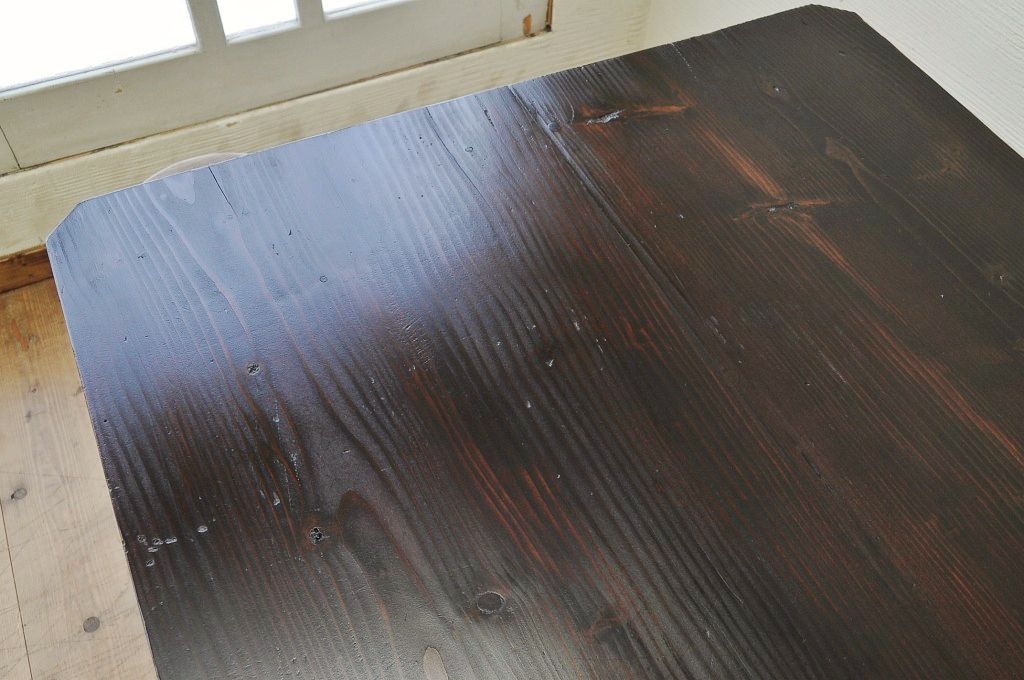 アンティーク家具　古い木の大きな両面引き出し付作業台(テーブル)