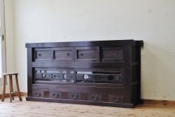 アンティーク家具　極上!古い木の六尺水屋箪笥サイドボード