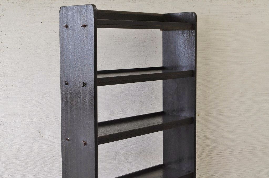 ★美品!古い木のシックな縦型本棚