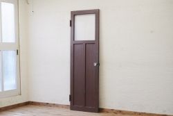 ペンキの剥げたガラスドアノブモールガラス扉8