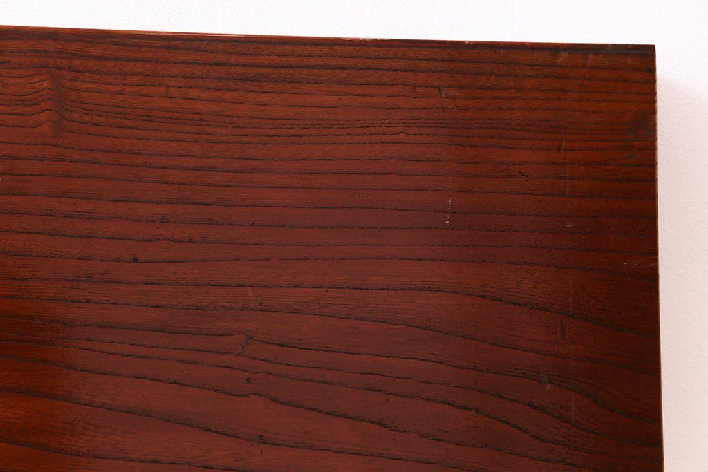 アンティーク雑貨　和製アンティーク　ケヤキ材　杢目の美しい一枚板(裁ち板、古材、材料)(R-030299)