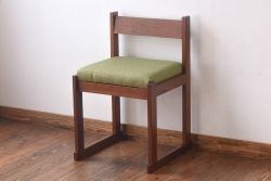 ヴィンテージ家具　イギリスビンテージ　チーク材　北欧テイストなダイニングチェア(イス、椅子)(2)(R-030327)