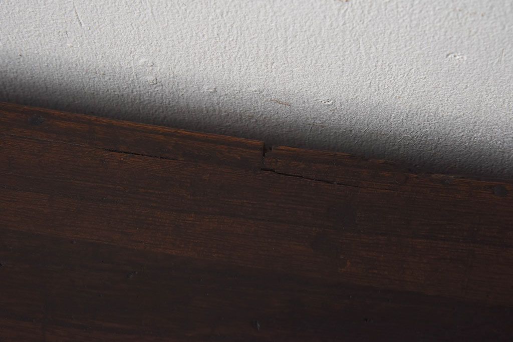アンティーク家具　和製アンティーク　隠し付き　古い桐材の質感が魅力的な関東帳場箪笥(時代箪笥、和タンス、桐箪笥、桐たんす)(R-030344)