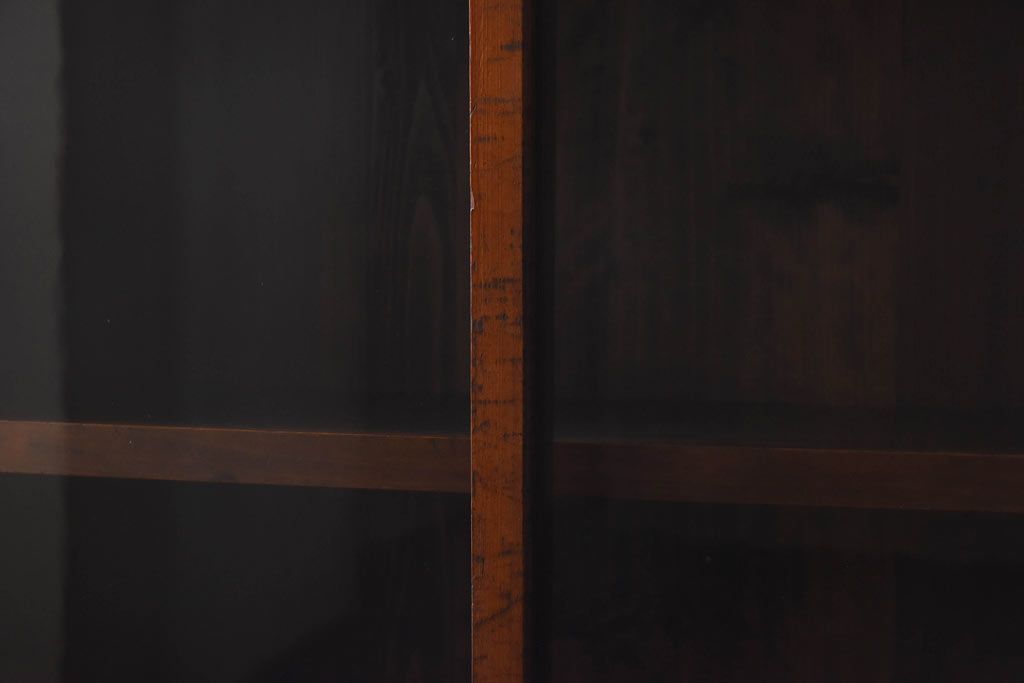 アンティーク家具　大正期　リメイク　古い木の味わいある質感が魅力の収納棚(戸棚、キャビネット、引き出し)(R-030356)