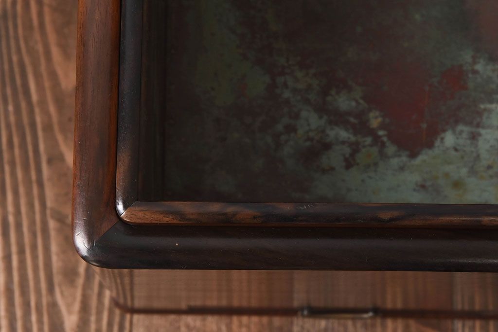アンティーク雑貨　和製アンティーク　欅材製　はっきりとした杢目が美しい火鉢(R-030414)