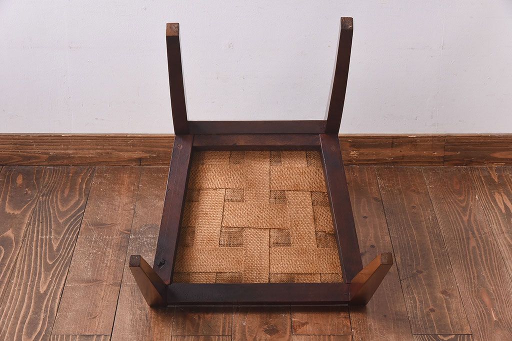 アンティーク家具　イギリスアンティーク　ウォールナット材　象嵌が魅力のクラシカルなチェア(ダイニングチェア、椅子)(2)