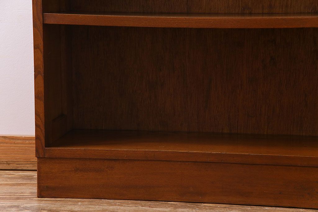 レトロ家具　昭和レトロ　素朴でシンプルなデザインが魅力の本棚(ウッドシェルフ、飾り棚)