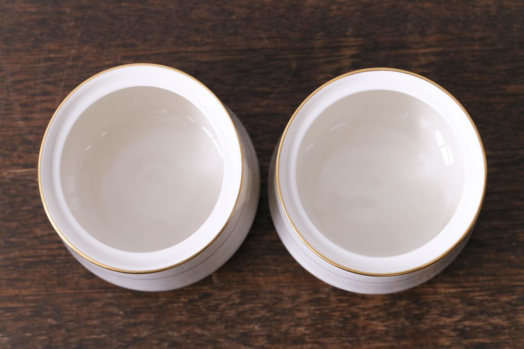 中古　ノリタケ(Noritake、則武)　リントン　高級感漂うシックなクリーマー・シュガーポット3点セット