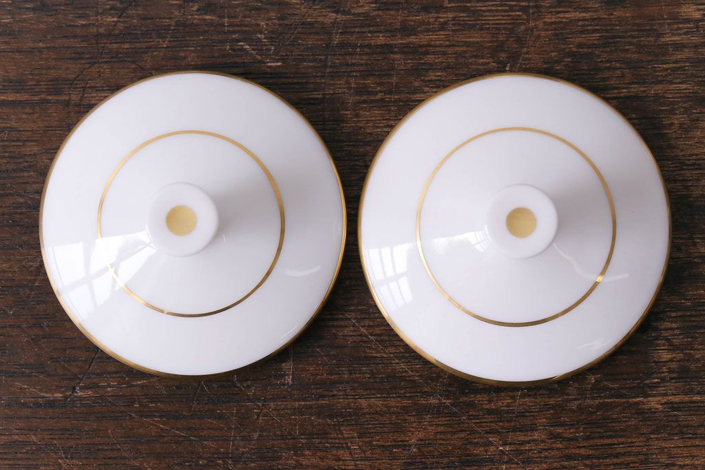 中古　ノリタケ(Noritake、則武)　リントン　高級感漂うシックなクリーマー・シュガーポット3点セット