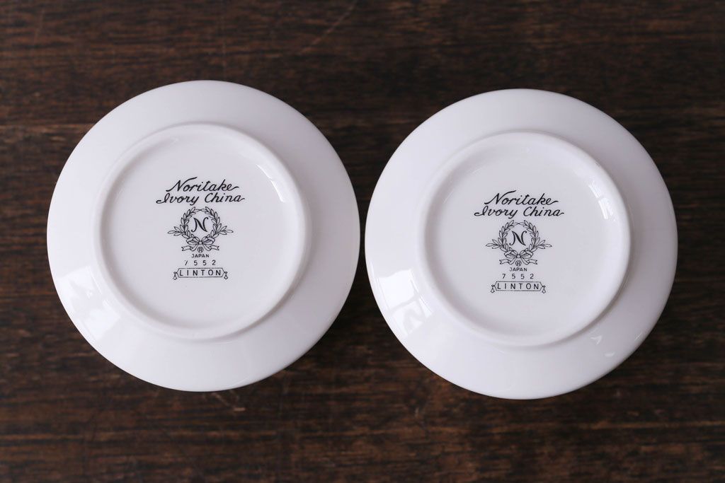 中古　ノリタケ(Noritake、則武)　リントン　高級感漂うシックなクリーマー・シュガーポット3点セット