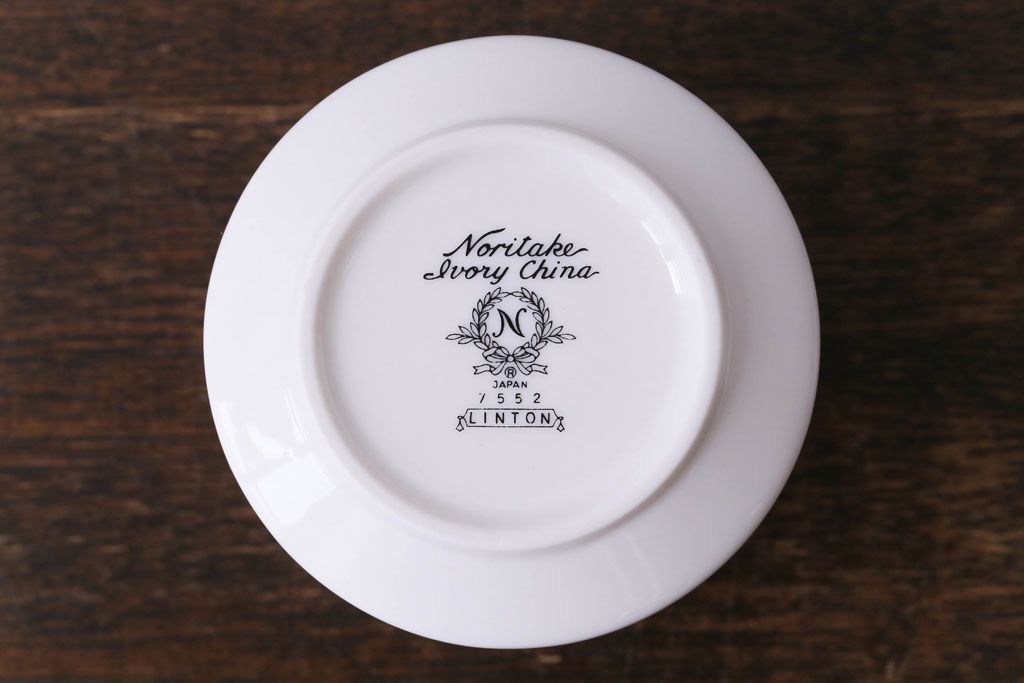 中古　ノリタケ(Noritake、則武)　リントン　高級感漂うシックなクリーマー・シュガーポット3点セット