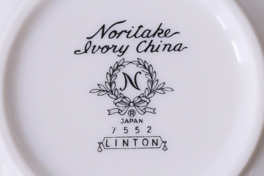 中古　ノリタケ(Noritake、則武)　リントン　高級感漂うシックなクリーマー・シュガーポット3点セット