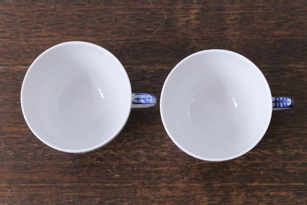 中古　ROYAL COPENHAGEN(ロイヤルコペンハーゲン)　ブルーフラワー　カーブ　コーヒーカップ&ソーサー(洋食器)2客セット