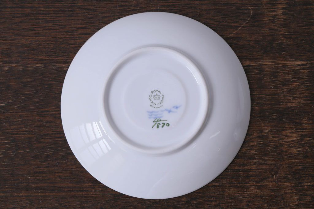 中古　ROYAL COPENHAGEN(ロイヤルコペンハーゲン)　ブルーフラワー　カーブ　コーヒーカップ&ソーサー(洋食器)2客セット