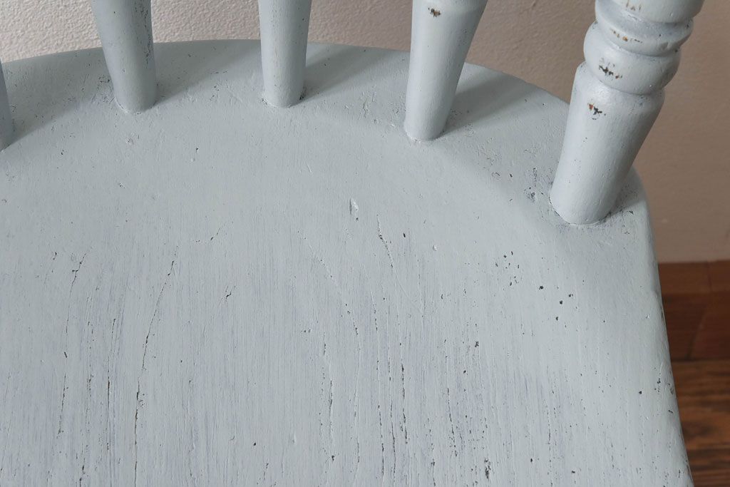 アンティーク家具　イギリスアンティーク　シャビーシックな淡いカラーがお洒落なペイントチェア(椅子、ヴィクトリアンチェア)(1)