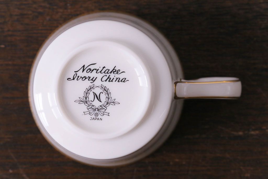 中古 ノリタケ(Noritake) リントン(LINTON)シリーズ カップ&ソーサー4客セット(洋食器) | ラフジュ工房