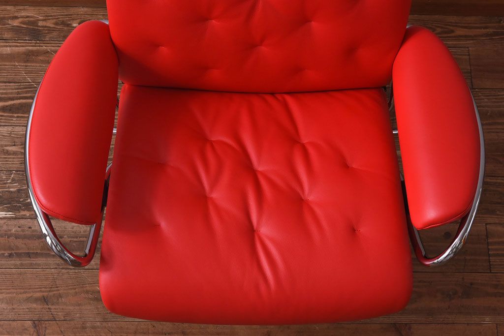 中古　EKORNES(エコーネス)　トマト オットマン付き　ストレスレスメトロハイバックチェア(定価合わせて約32万円)