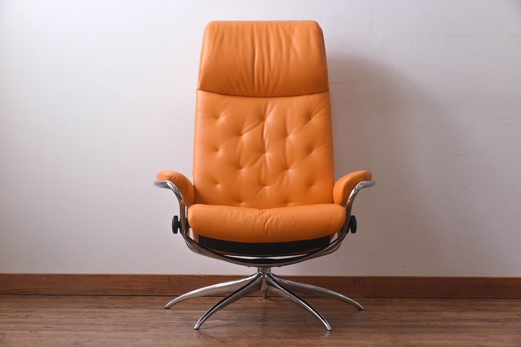 中古　EKORNES(エコーネス)　ストレスレスメトロハイバックチェア・オットマン　クレメンタイン(定価合わせて約32万円)(1)