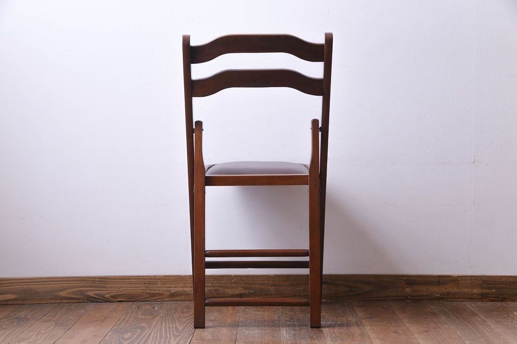 アンティーク家具　アンティーク　シンプルなフォールディングチェア(折り畳みチェア・椅子)