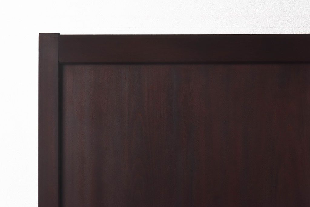 【商談品】和製アンティーク　特注品　楠材でできた珍しい帯戸(板戸、引き戸、建具)3枚セット