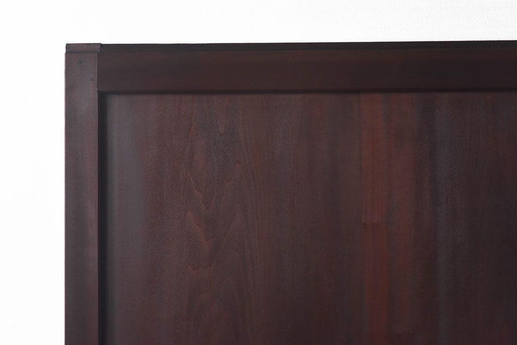 【商談品】和製アンティーク　特注品　楠材でできた珍しい帯戸(板戸、引き戸、建具)3枚セット