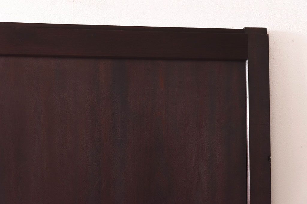 【商談品】和製アンティーク　特注品　楠材でできた珍しい帯戸(板戸、引き戸、建具)3枚セット