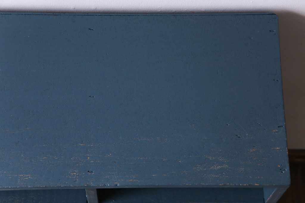 ペイント家具　幼稚園で使われていたレトロな魅力あふれるロッカー・2列(オープンラック、収納棚)(1)