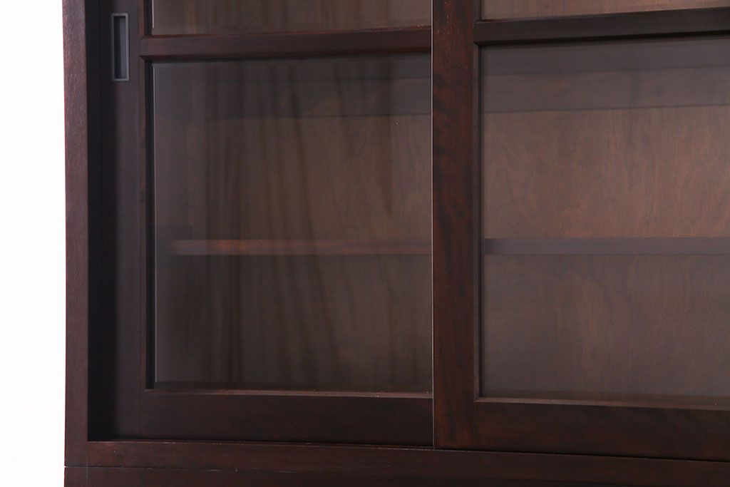中古美品　松本民芸家具　上品な和の雰囲気漂う食器戸棚(食器棚、収納棚、キャビネット)