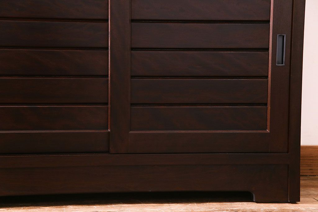 中古美品　松本民芸家具　上品な和の雰囲気漂う食器戸棚(食器棚、収納棚、キャビネット)