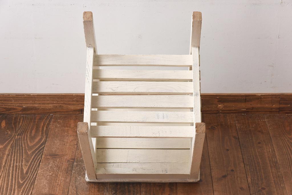 ペイント家具　棚付き　ナチュラルスタイルにぴったりなチェア(キッズチェア、椅子)(3)