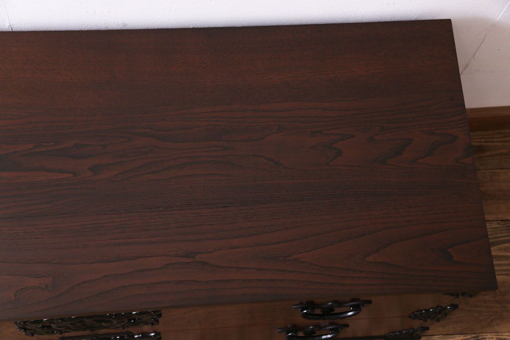 中古　伝統民芸家具　岩谷堂箪笥　上質な和の雰囲気漂う箪笥ローボード(ローチェスト、引き出し)