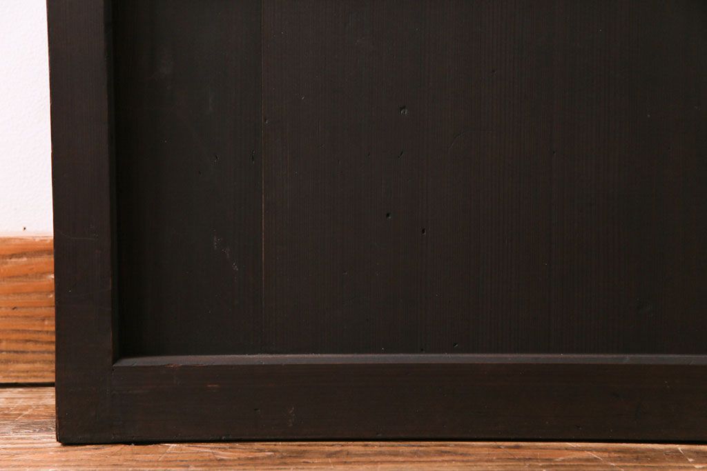 昭和初期　倹飩式裏ガラス　和モダンな魅力あふれる幅狭タイプの格子戸(引き戸、建具)