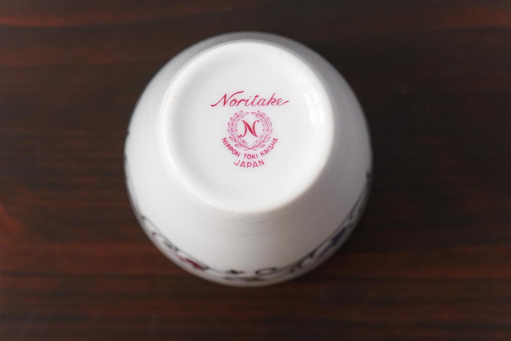 アンティーク雑貨　昭和中期　日本陶器・ノリタケ(則武)　洋風なデザインがおしゃれな急須・湯飲み5客セット