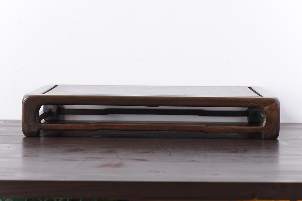 アンティーク雑貨　和製アンティーク　唐木材　シンプルで上品な花台(飾り台、盆栽卓)