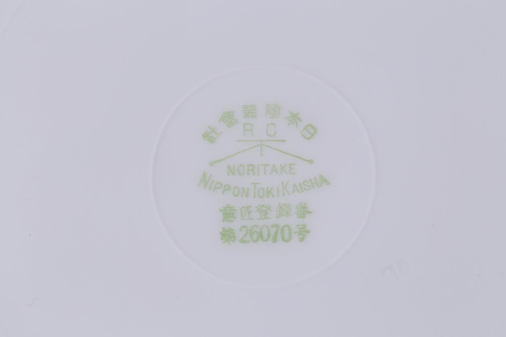 日本陶器　オールドノリタケ(Noritake、則武)　淡い色の小花が愛らしいプレート(皿)3枚セット(1)