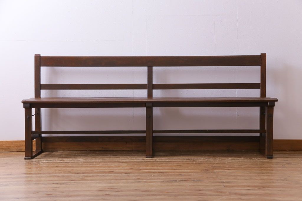 ベンチ 古道具 椅子 昭和レトロ アンティーク ベッド-