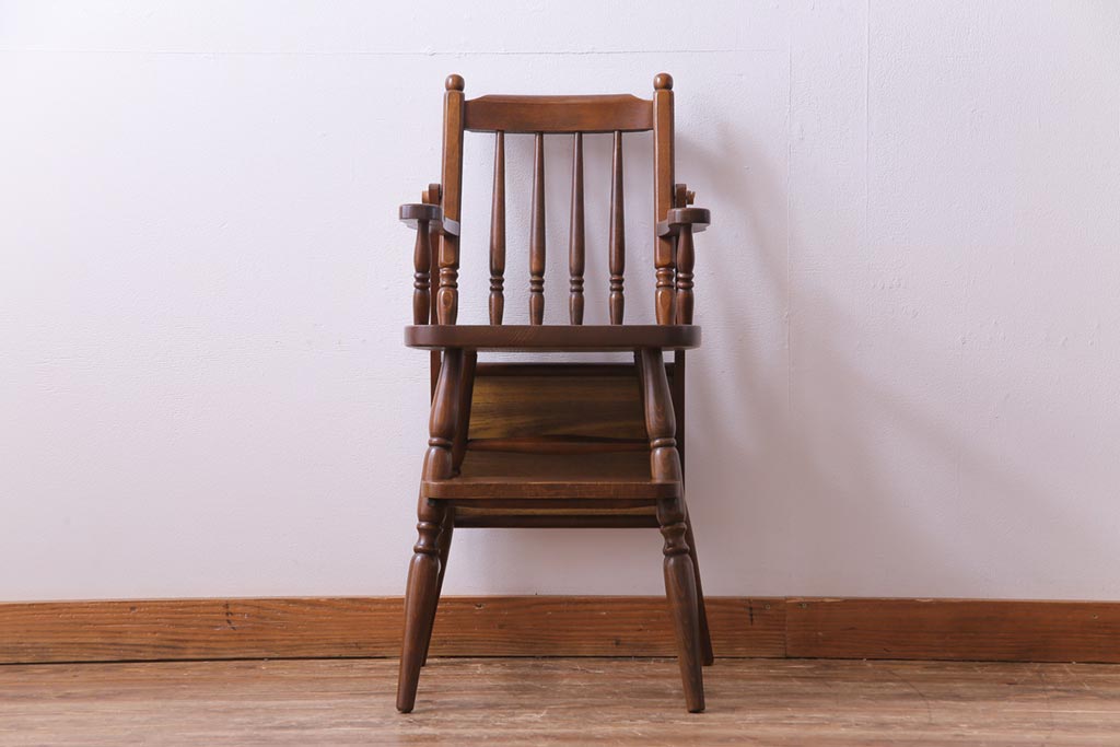 ヴィンテージ家具　ビンテージ　柏木工　品のある佇まいが魅力の作業台付きチャイルドチェア(子供椅子)