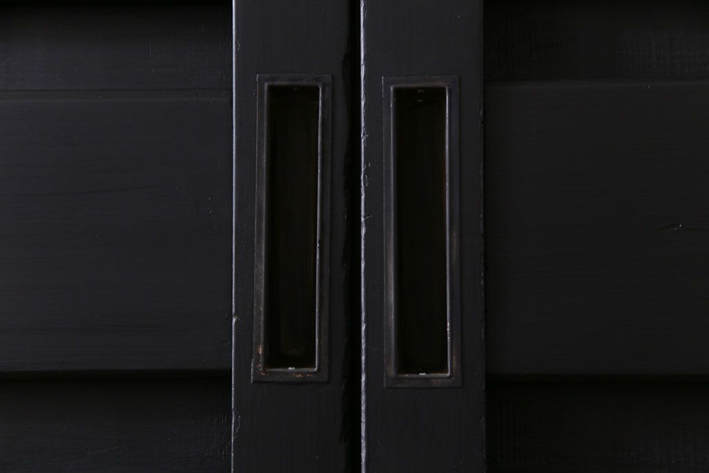 ペイント建具　幅広サイズ　ブラックカラーが存在感を放つ板戸4枚セット(引き戸、建具)