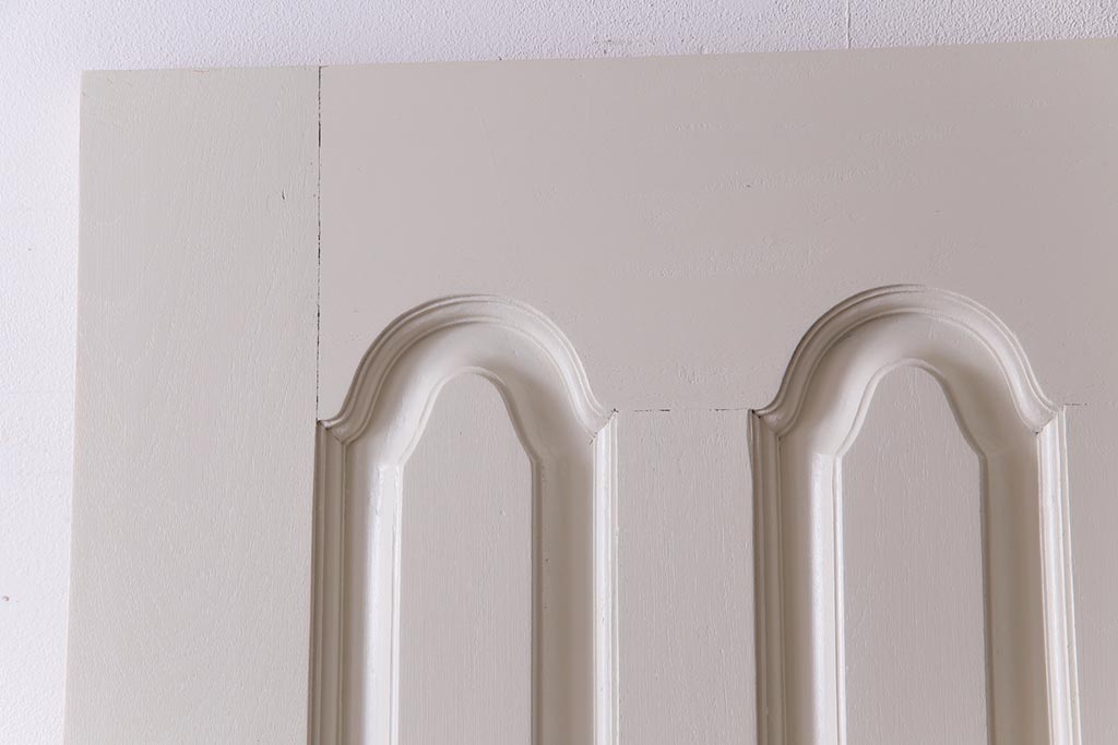 ペイント建具　花梨無垢材　シックなデザインのアンティークドア(扉、カリン)