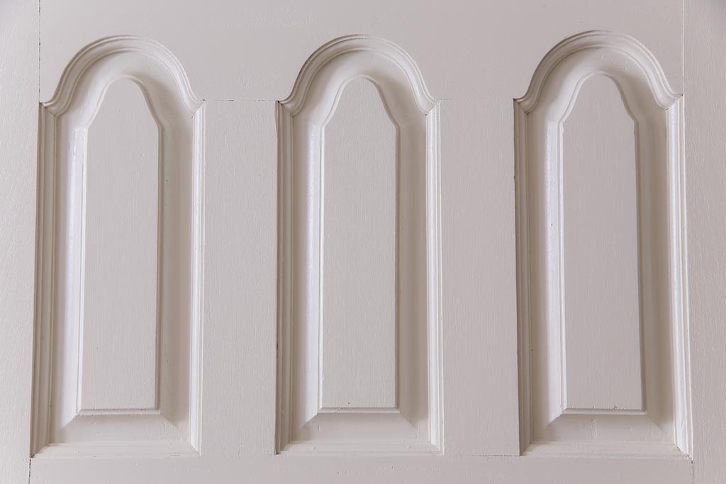 ペイント建具　花梨無垢材　シックなデザインのアンティークドア(扉、カリン)