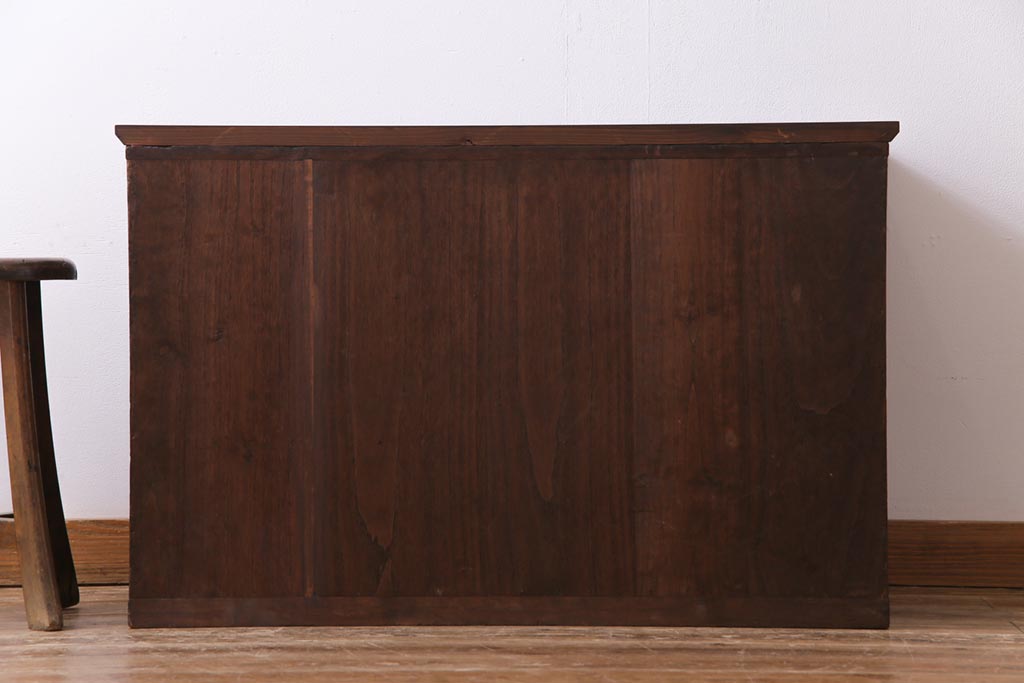 アンティーク家具　和製アンティーク　天板ヒノキ材　味わいのある木肌が魅力の時代箪笥ローボード(チェスト、衣装箪笥)