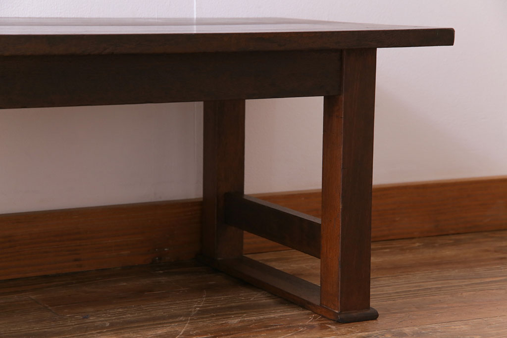 レトロ家具　昭和レトロ　飾り台にもおすすめな幅広のローデスク(ローテーブル)(1)
