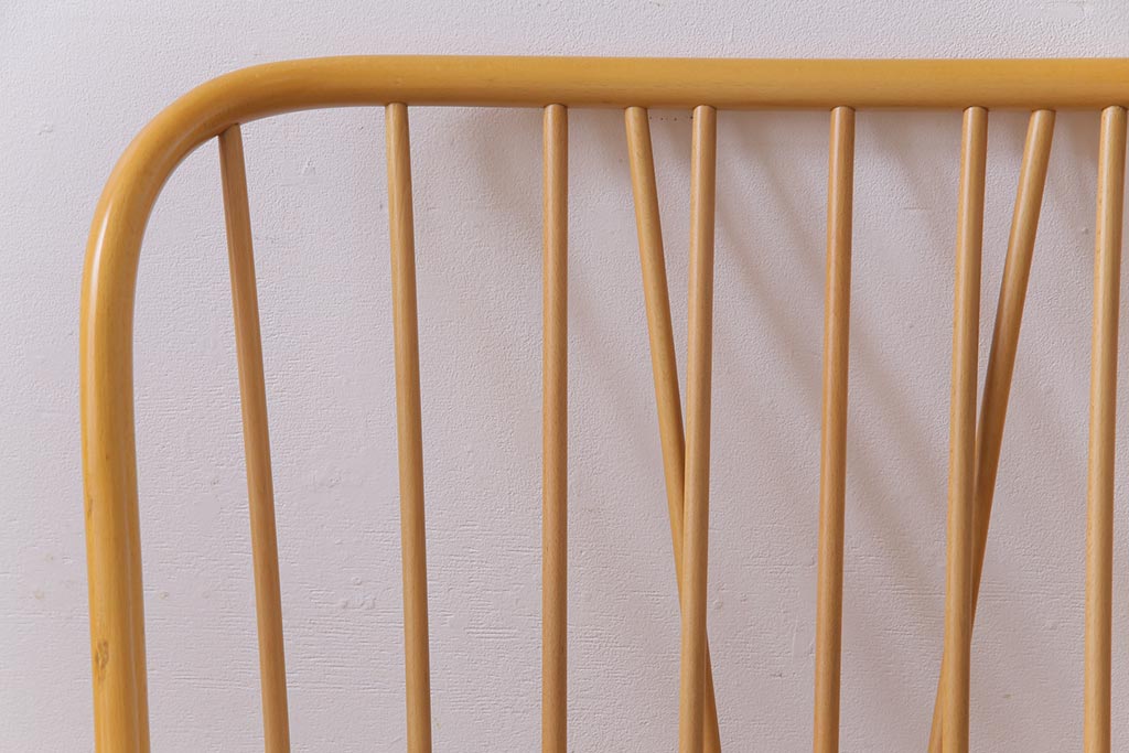 ヴィンテージ家具　イギリスビンテージ　ERCOL(アーコール)　ジュビリー(Jubilee)　グリーンのファブリックが優しげな二人掛けソファ