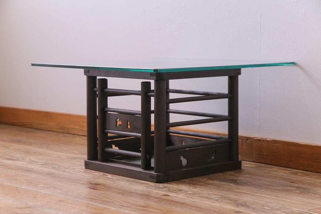 アンティーク家具　和製アンティーク　こたつやぐらを活かしたセンターテーブル(リビングテーブル、座卓)