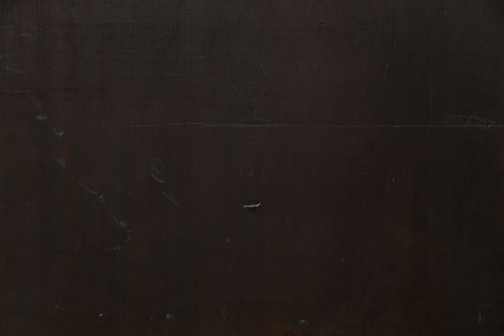 和製アンティーク　ヒノキ材　色ガラス入り　大正ロマンの雰囲気がお洒落な蔵戸(建具、引き戸、玄関戸)