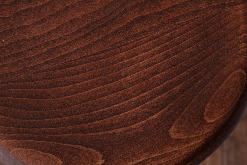 アンティーク雑貨　ラフジュ工房オリジナル　鉄脚　落ち着いた色味がおしゃれな丸スツール(チェア、椅子)(3)