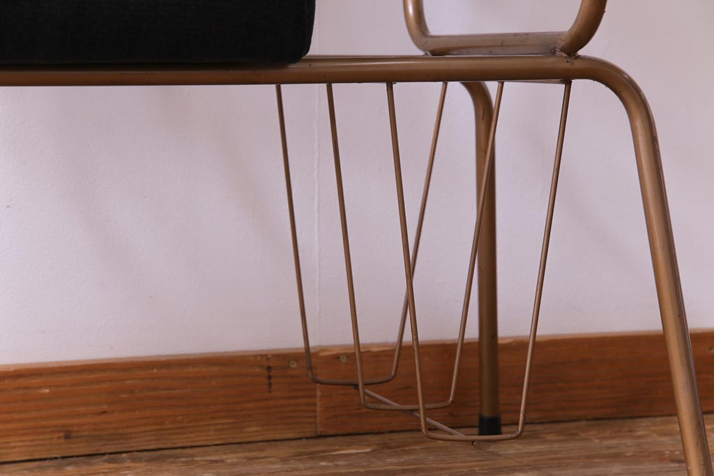 レトロ家具　ビンテージ　個性が光るレトロなテレフォンベンチ(コーヒーテーブル、サイドテーブル、チェア)